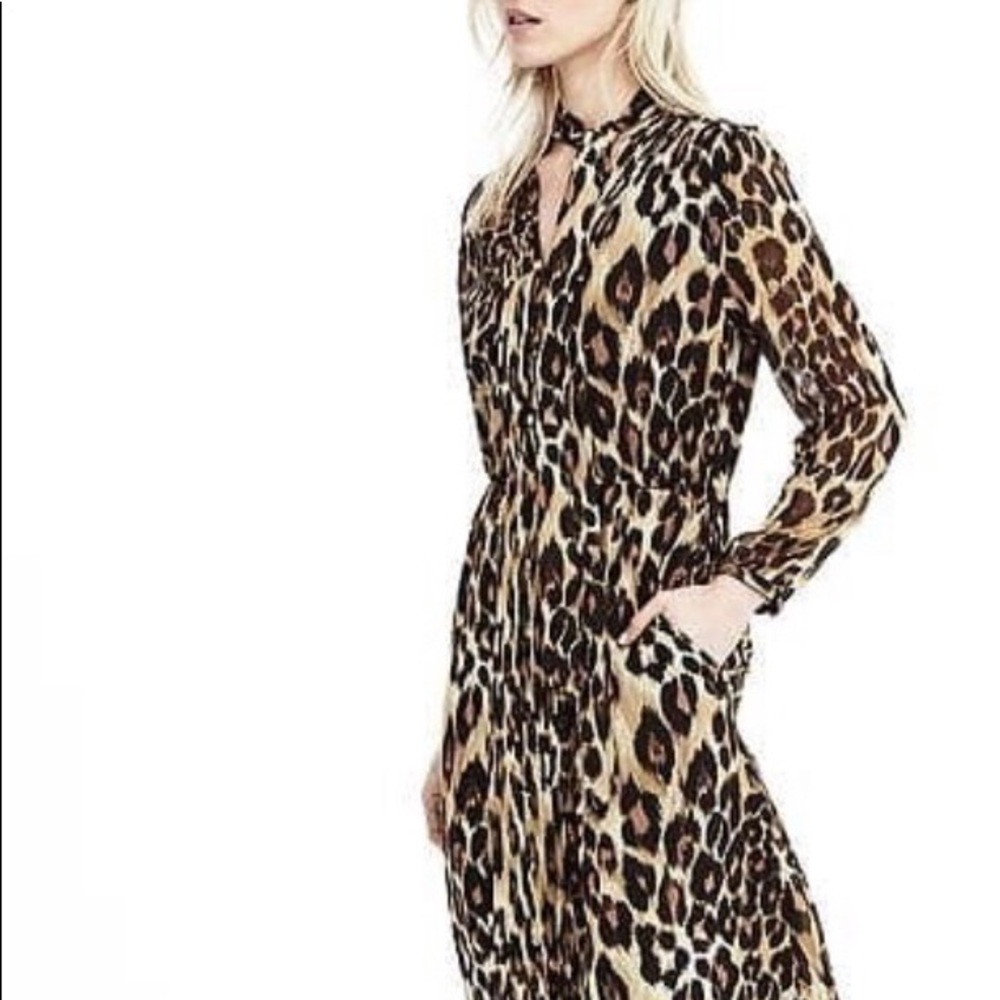 NWOT Banana Republic Maxi Animal Print Dress. XS 0-2
